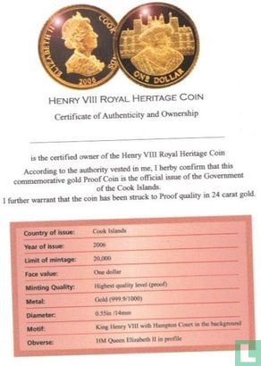 Cookeilanden 1 dollar 2006 (PROOF) "Henry VIII" - Afbeelding 3