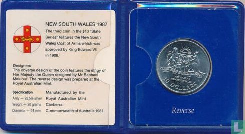 Australien 10 Dollar 19877 "New South Wales" - Bild 3