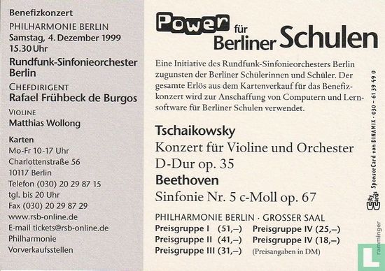 Philharmonie Berlin - Power für Berliner Schulen - Afbeelding 2