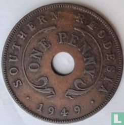 Zuid-Rhodesië 1 penny 1949 - Afbeelding 1