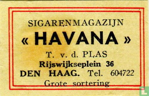 Sigarenmagazijn Havana T. v. d. Plas