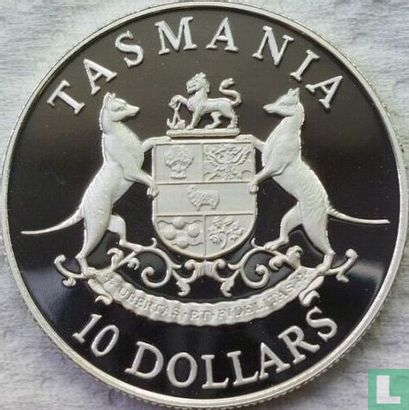 Australia 10 dollars 1991 (PROOF) "Tasmania" - Image 2