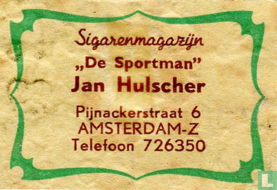 Sigarenmagazijn "De Sportman" Jan Hulscher