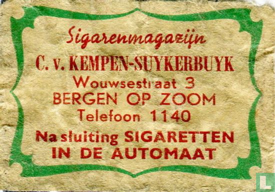 Sigarenmagazijn C. v. Kempen-Suykerbuyk