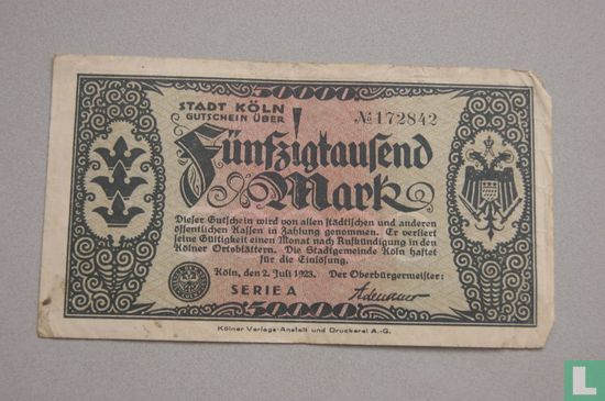 Cologne 50000 Mark - Image 1
