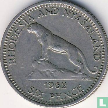 Rhodésie et Nyassaland 6 pence 1962 - Image 1