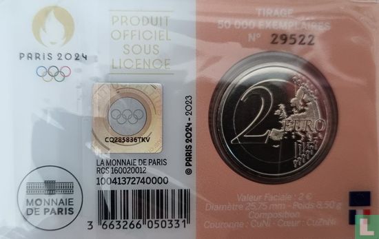Frankreich 2 Euro 2023 (orange Coincard) "2024 Summer Olympics in Paris" - Bild 2