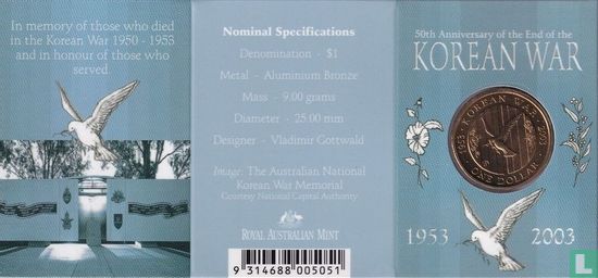 Australië 1 dollar 2003 (folder - B) "50 years End of the Korean War" - Afbeelding 1