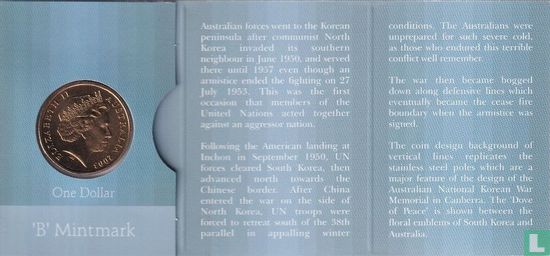 Australie 1 dollar 2003 (folder - B) "50 years End of the Korean War" - Image 2