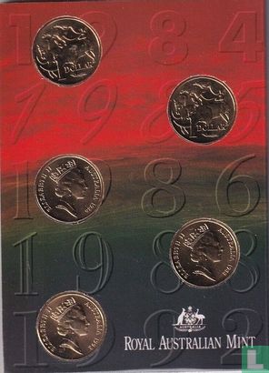 Australie combinaison set 1992 "Australian one dollar five coin set" - Image 3