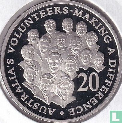Australië 20 cents 2003 (PROOF - zilver) "Australia's Volunteers" - Afbeelding 2