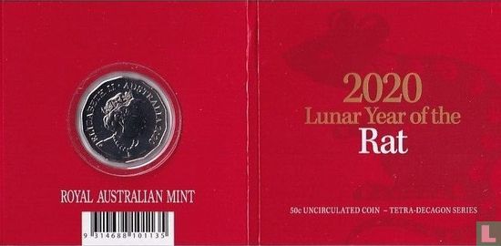 Australie 50 cents 2020 (folder) "Year of the Rat" - Image 1