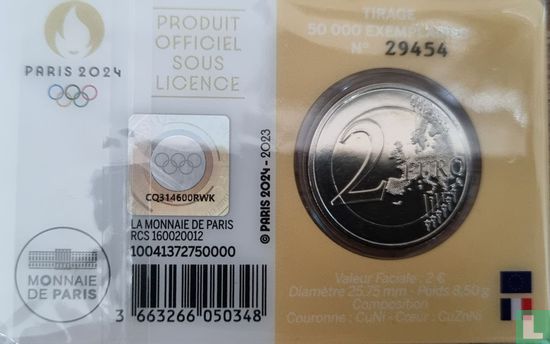 France 2 euro 2023 (yellow coincard) "2024 Summer Olympics in Paris" - Image 2