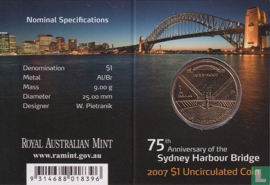 Australie 1 dollar 2007 (folder- S) "75th anniversary of Sydney Harbour Bridge" - Image 1