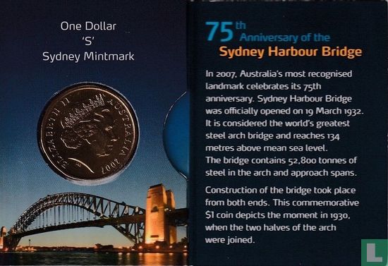 Australie 1 dollar 2007 (folder- S) "75th anniversary of Sydney Harbour Bridge" - Image 2