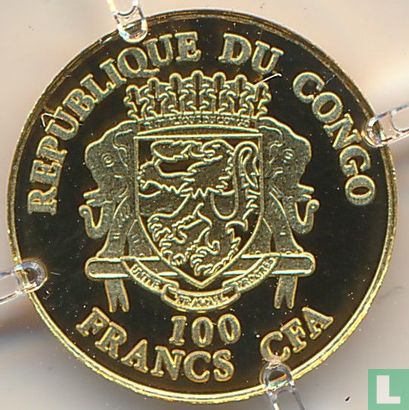 Kongo-Brazzaville 100 Franc 2023 (PP) "Gold Rush in California" - Bild 2