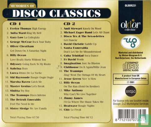 Memories of Disco Classics - Afbeelding 2