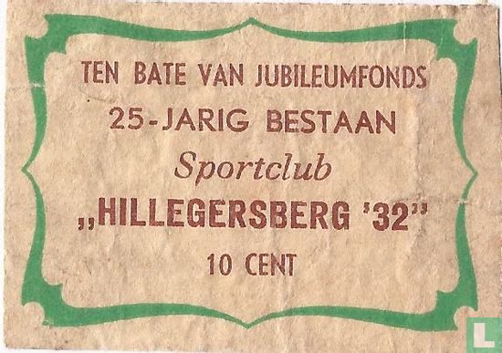 Ten bate van jubileumfonds - Sportclub Hillegersberg '32
