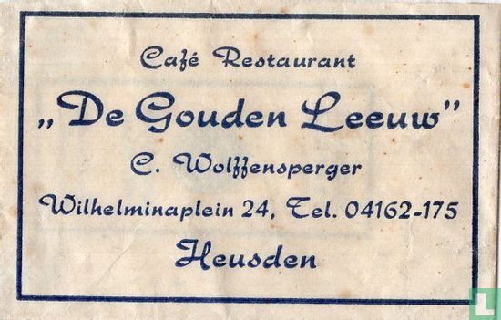 Café Restaurant "De Gouden Leeuw" - Afbeelding 1