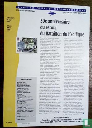 50e anniversaire du retour du bataillon du pacifique