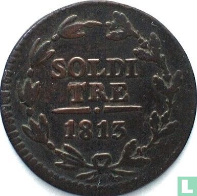 Ticino 3 soldi 1813 (zonder ster) - Afbeelding 1