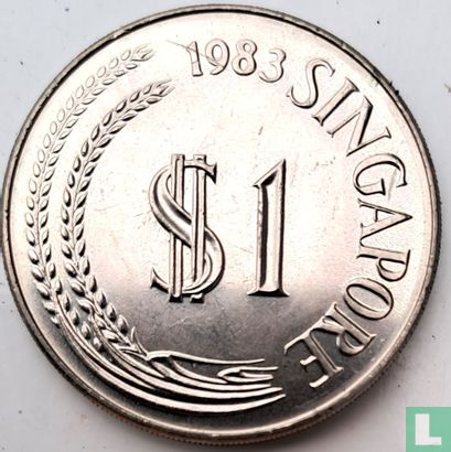 Singapour 1 dollar 1983 - Image 1