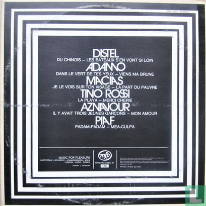 Distel - Adamo - Macias - Tino Rossi - Aznavour - Piaf - Afbeelding 2