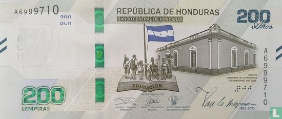 Honduras 200 lempiras - Image 1