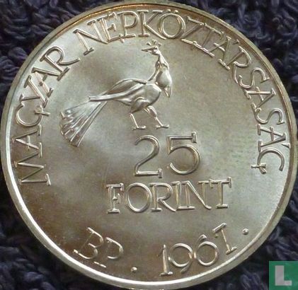 Ungarn 25 Forint 1967 "Death of Zoltán Kodály" - Bild 1