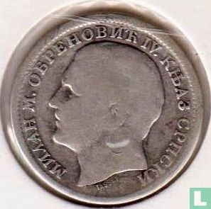 Serbia 1 dinar 1879 - Image 2
