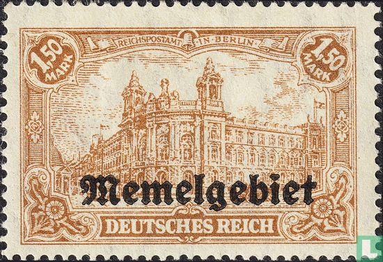 German stamp with overprint