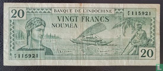 Nieuw Caledonië 20 Francs - Afbeelding 1