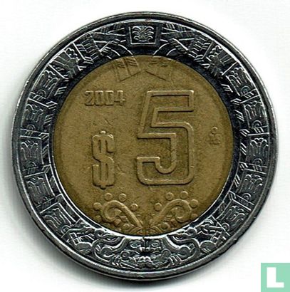 Mexico 5 pesos 2004 - Image 1