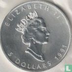 Canada 5 dollars 1991 (zilver) - Afbeelding 1