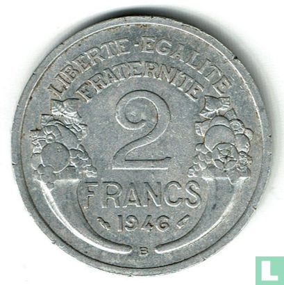 France 2 francs 1946 (avec B) - Image 1