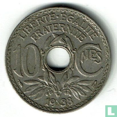 Frankreich 10 Centime 1938 (Typ 1) - Bild 1