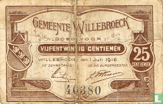 Willebroeck 25 centiemen 1918 - Afbeelding 1