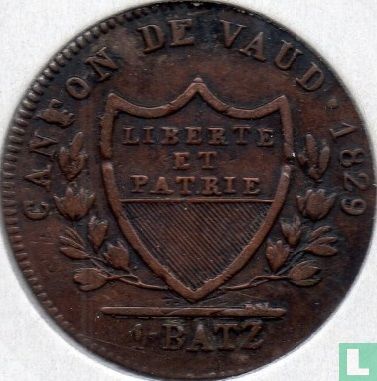 Vaud 1 batzen / 10 rappen 1829 - Afbeelding 1