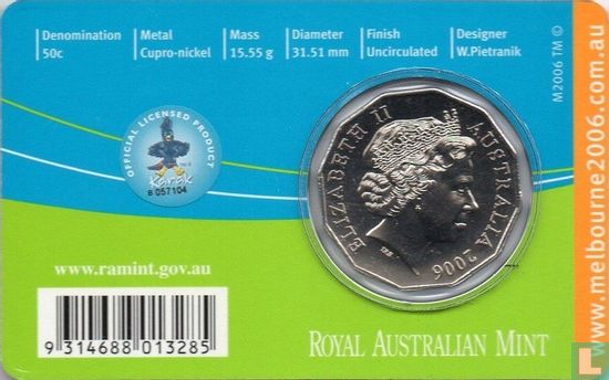 Australia 50 cents 2006 (coincard) "Commonwealth Games in Melbourne - Athletics" - Image 2