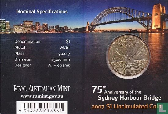 Australien 1 Dollar 2007 (Folder - M) "75th anniversary of Sydney Harbour Bridge" - Bild 1