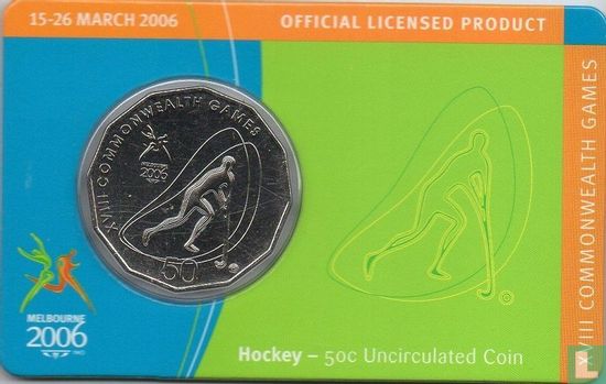 Australië 50 cents 2006 (coincard) "Commonwealth Games in Melbourne - Hockey" - Afbeelding 1