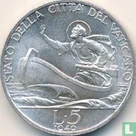 Vatican 5 lire 1940 - Image 1