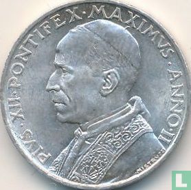 Vatikan 5 Lire 1940 - Bild 2
