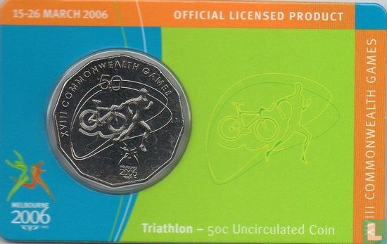 Australië 50 cents 2006 (coincard) "Commonwealth Games in Melbourne - Triathlon" - Afbeelding 1