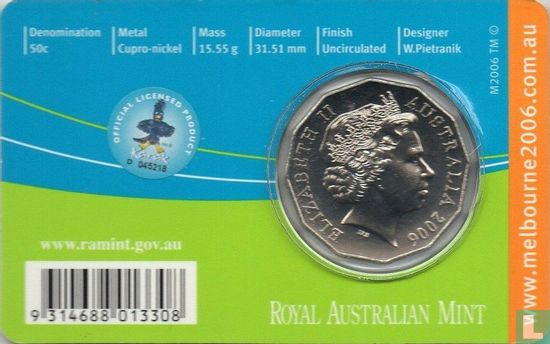 Australië 50 cents 2006 (coincard) "Commonwealth Games in Melbourne - Triathlon" - Afbeelding 2