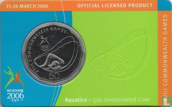 Australië 50 cents 2006 (coincard) "Commonwealth Games in Melbourne - Aquatics" - Afbeelding 1