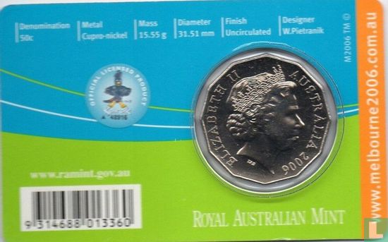 Australië 50 cents 2006 (coincard) "Commonwealth Games in Melbourne - Aquatics" - Afbeelding 2