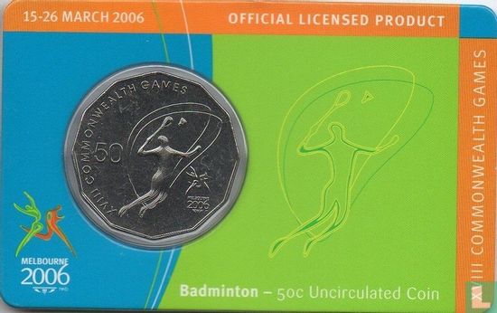 Australië 50 cents 2006 (coincard) "Commonwealth Games in Melbourne - Badminton" - Afbeelding 1