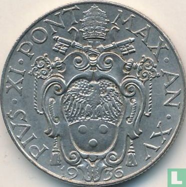 Vatican 50 centesimi 1936 - Image 1