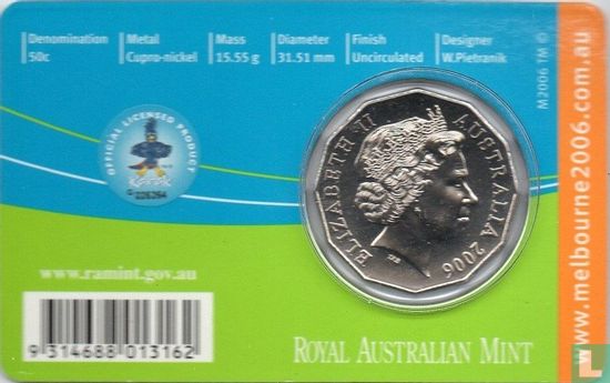 Australie 50 cents 2006 (coincard) "Commonwealth Games in Melbourne - Shooting" - Image 2
